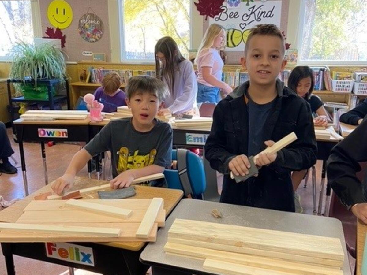 Wood Work in Ms. V's Class