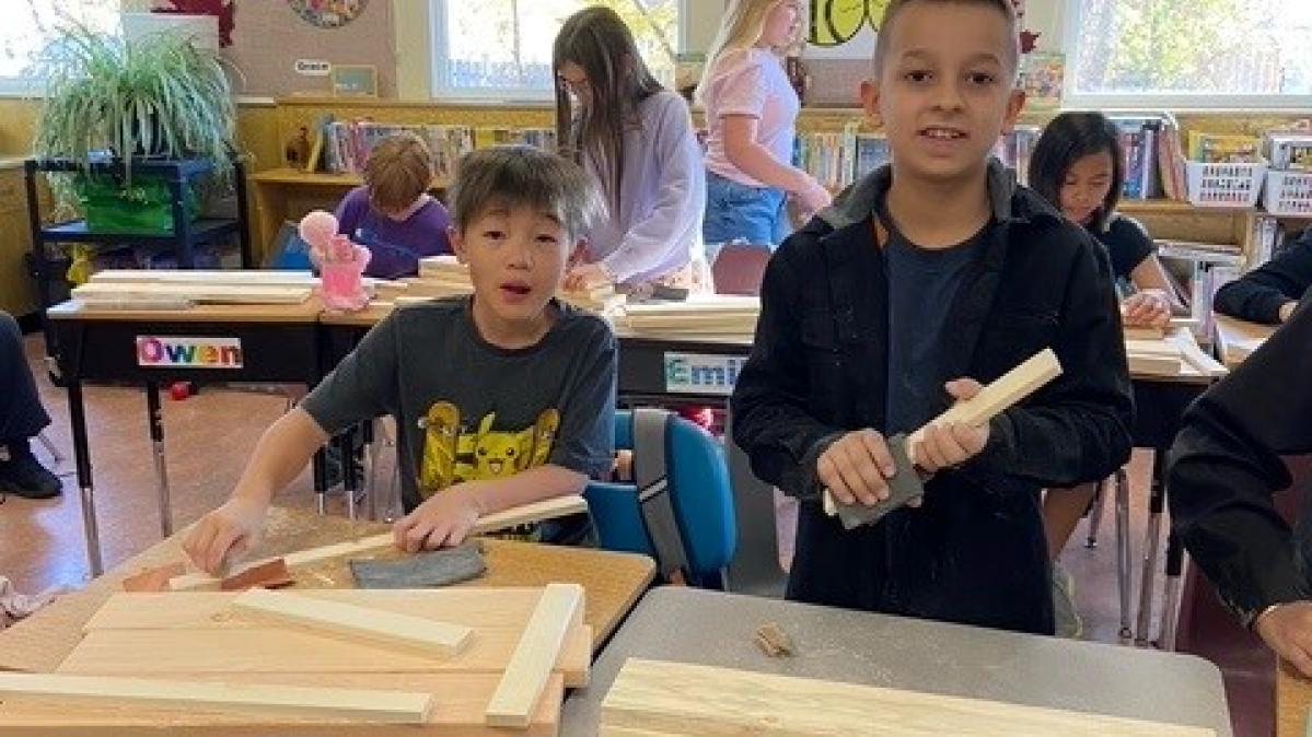 Wood Work in Ms. V's Class