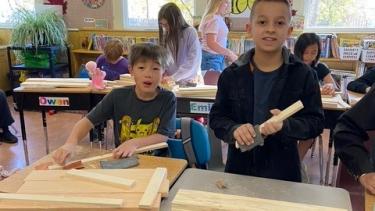 Wood Work in Ms. V's Class