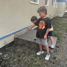 Looking around outside