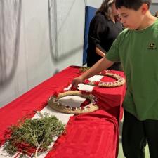 Poppy Wreath and Juniper Boughs